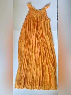 Belma Orange Flowy Maxi Dress